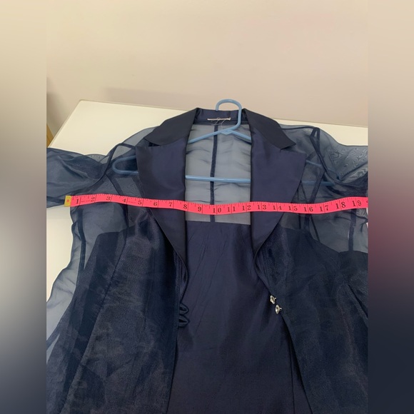 3for$15😍 Blue Organza spaghetti strap gown - Picture 6 of 12